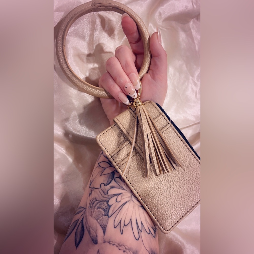 Keyring wallet -champagne